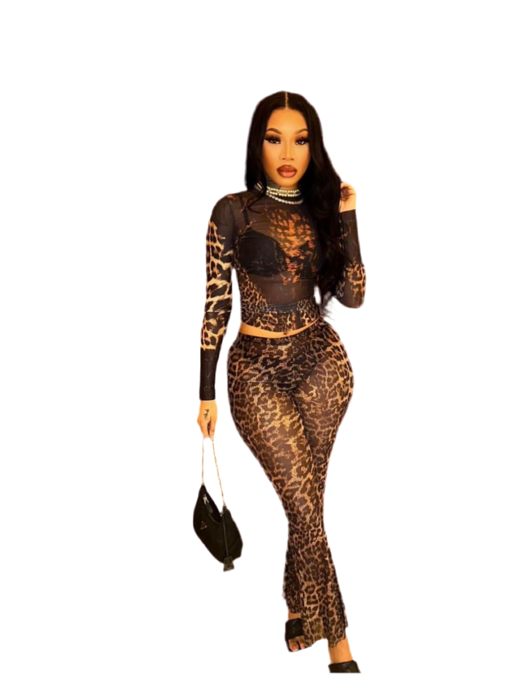 Mesh Me Leopard Set